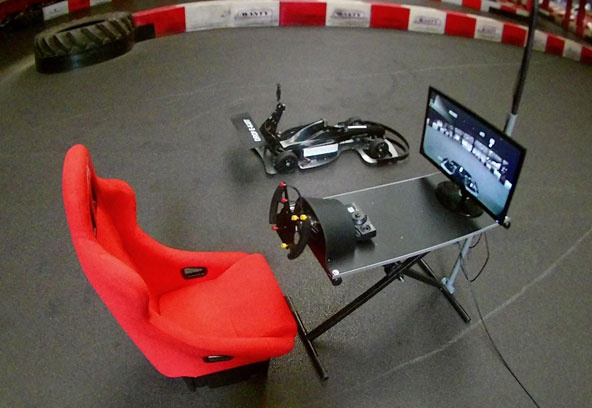 Courses de Drone-Kart dans les circuits indoor