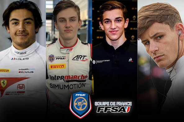 4 pilotes (ex kartmen) en équipe de France FFSA Circuit en 2020