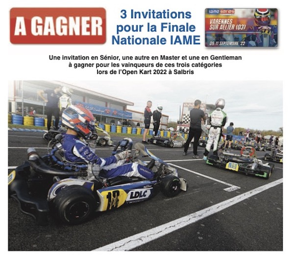 Open Kart / 3 places à gagner pour la Finale Nationale IAME